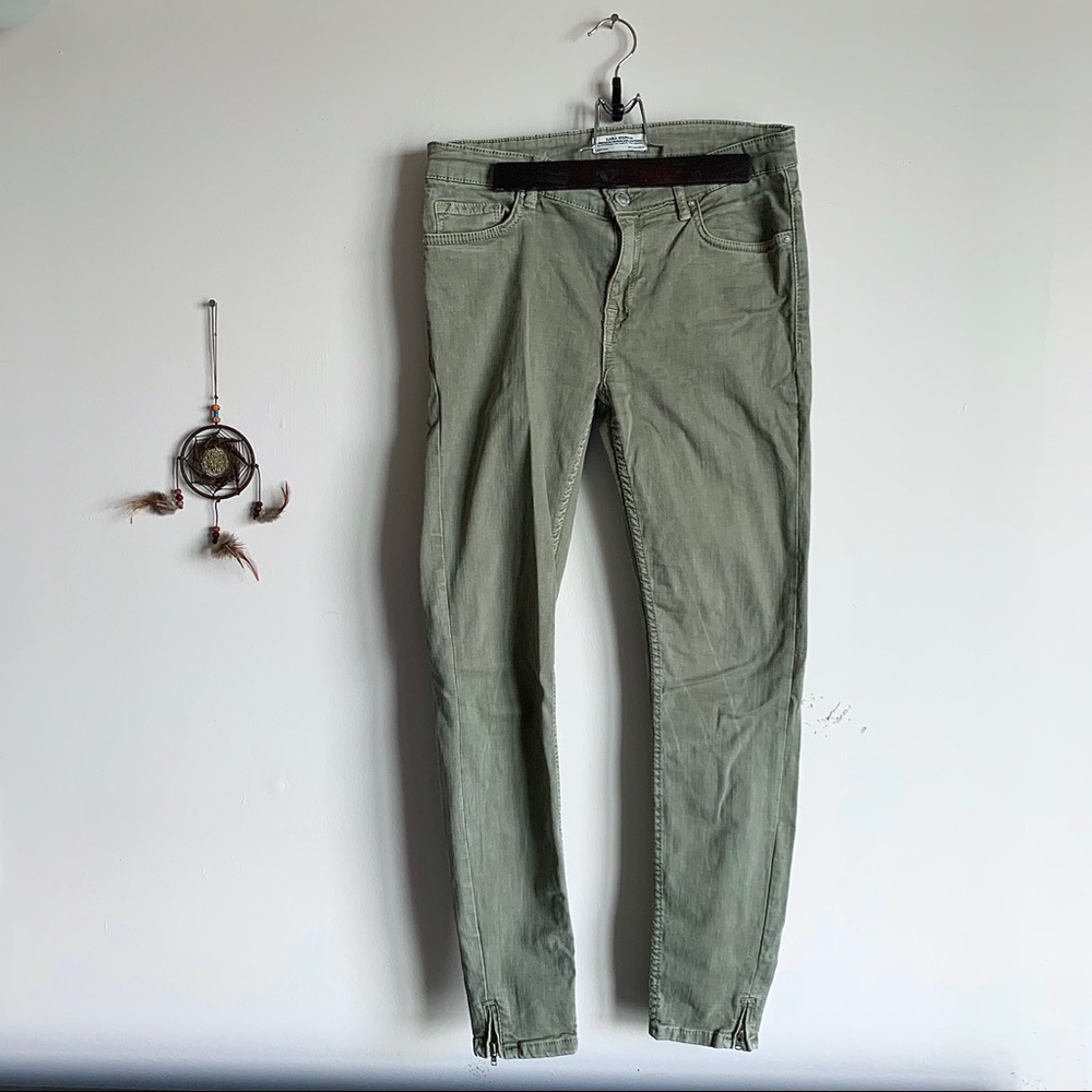 Zara Army Green Jeans